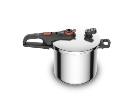 Bucatarie & Servire - Oala sub presiune Tefal Secure Chrono, capacitate 8 L, 2 programe de gatire, inductie, 5 puncte de siguranta, argintiu
