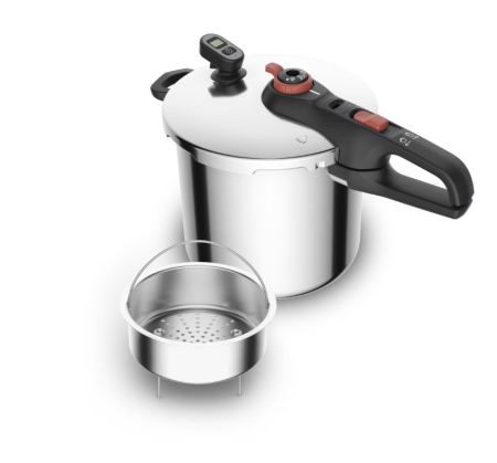 Oala sub presiune Tefal Secure Chrono, capacitate 8 L, 2 programe de gatire, inductie, 5 puncte de siguranta, argintiu [1]