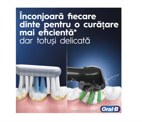 Periuta de dinti electrica Oral-B Pro 3 Cross Action, Curatare 3D, 3 programe, 1 capat, Negru [4]