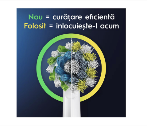 Periuta de dinti electrica Oral-B Pro 3 Cross Action, Curatare 3D, 3 programe, 1 capat, Negru [3]