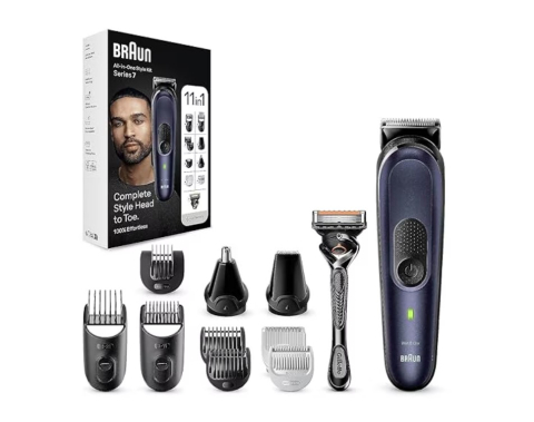 Aparate de tuns - Set de tuns 11-in-1, Braun All-In-One Series 7 MGK7450, albastru