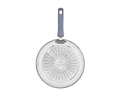 Tigaie grill Tefal Daily Cook, 26 cm, inductie, invelis antiaderent din titan, maner nituit, indicator Thermo-Signal, argintiu & negru [1]
