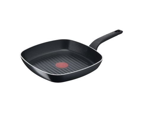 Tigai si seturi - Tigaie grill Tefal Simply Clean B5674053, Thermo-Signal, invelis antiaderent din titan, 26X26 cm