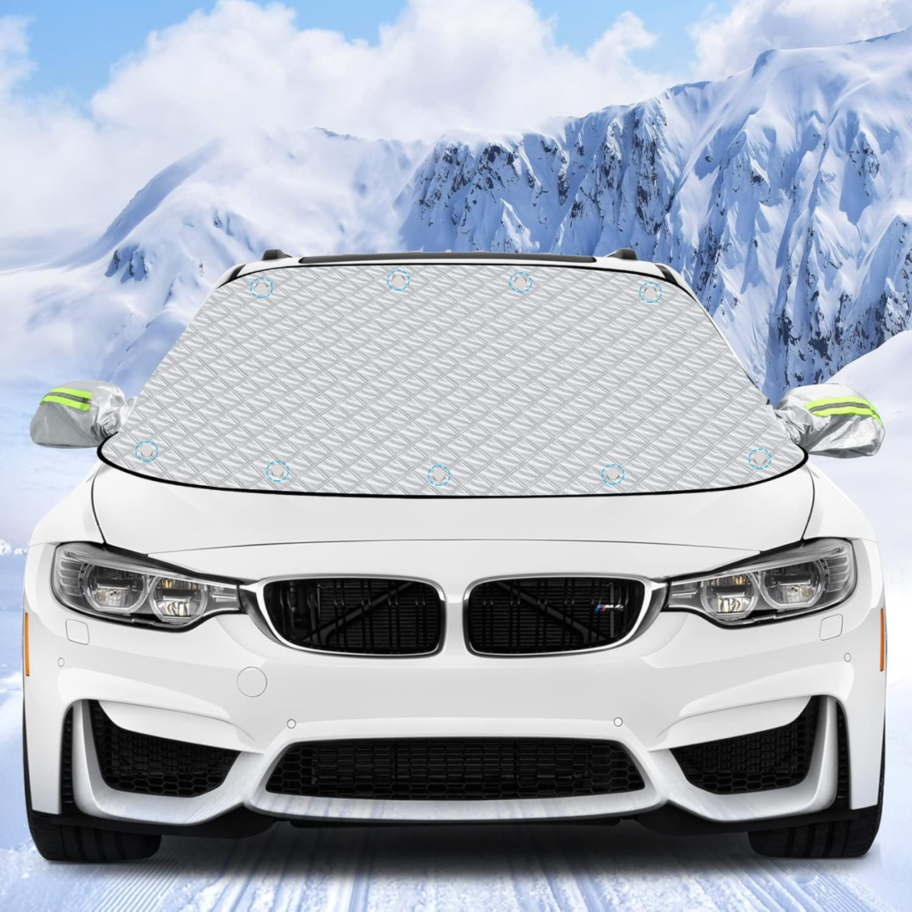 Husa prelata parbriz auto 4 Sezoane – magnetica universala 143×122 cm, protectie oglinzi, anti-gheata, anti-soare, anti-praf, anti-ploaie Beatus® [2]