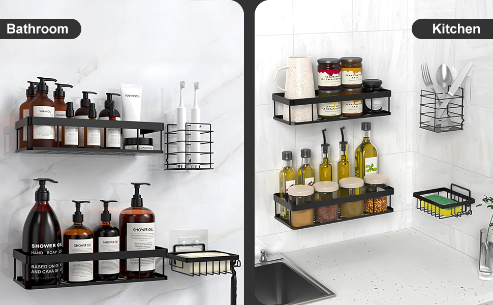 Set 2 Rafturi perete, Beatus, Aluminiu anti-rugina, negru mat, 30x13x4.7 cm [4]