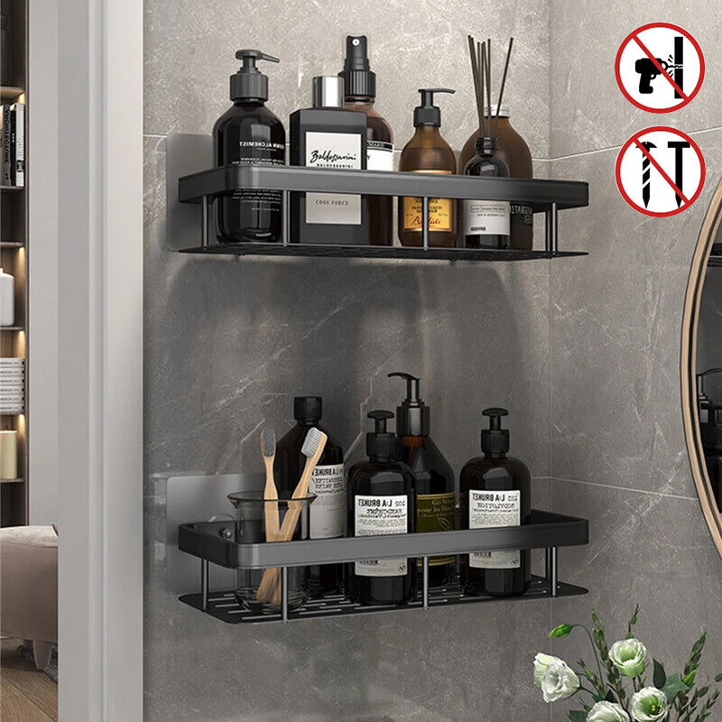 Set 2 Rafturi perete, Beatus, Aluminiu anti-rugina, negru mat, 30x13x4.7 cm [6]