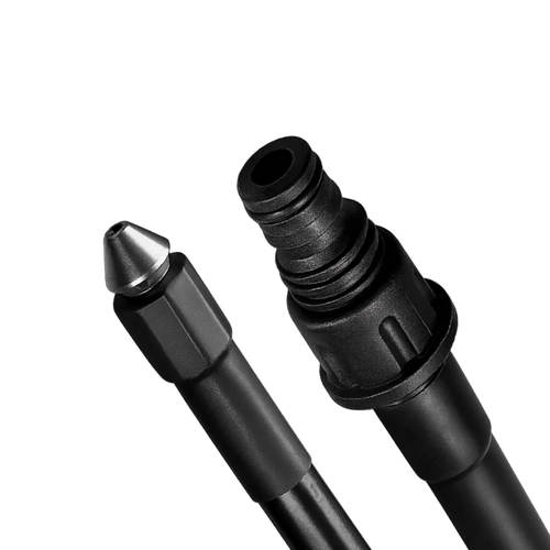 Set Curatare Tevi si Canalizare – Furtun Presiune Universal 15 m cu 4 Adaptoare, Duza 4 Jeturi, Anti-Strangulare, Premium, Negru [19]