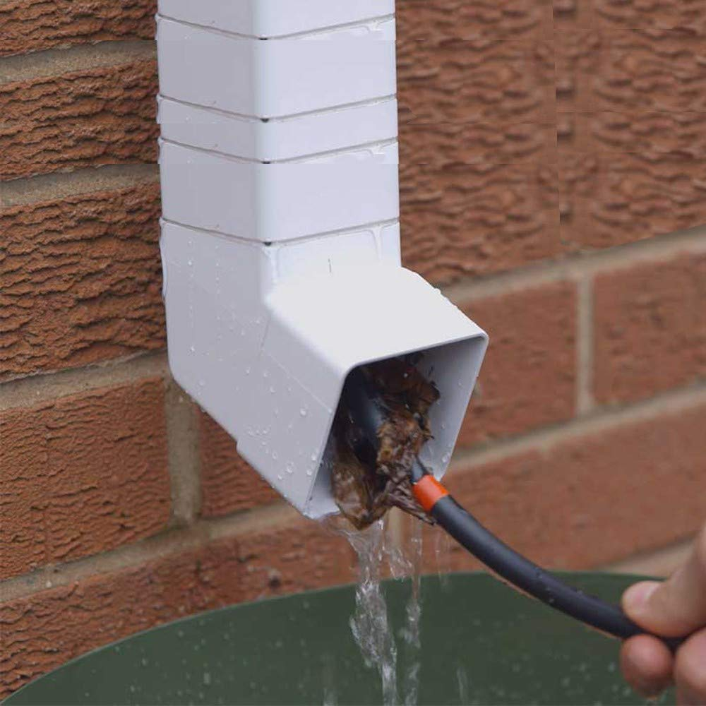 Set Curatare Tevi si Canalizare – Furtun Presiune Universal 15 m cu 4 Adaptoare, Duza 4 Jeturi, Anti-Strangulare, Premium, Negru [8]