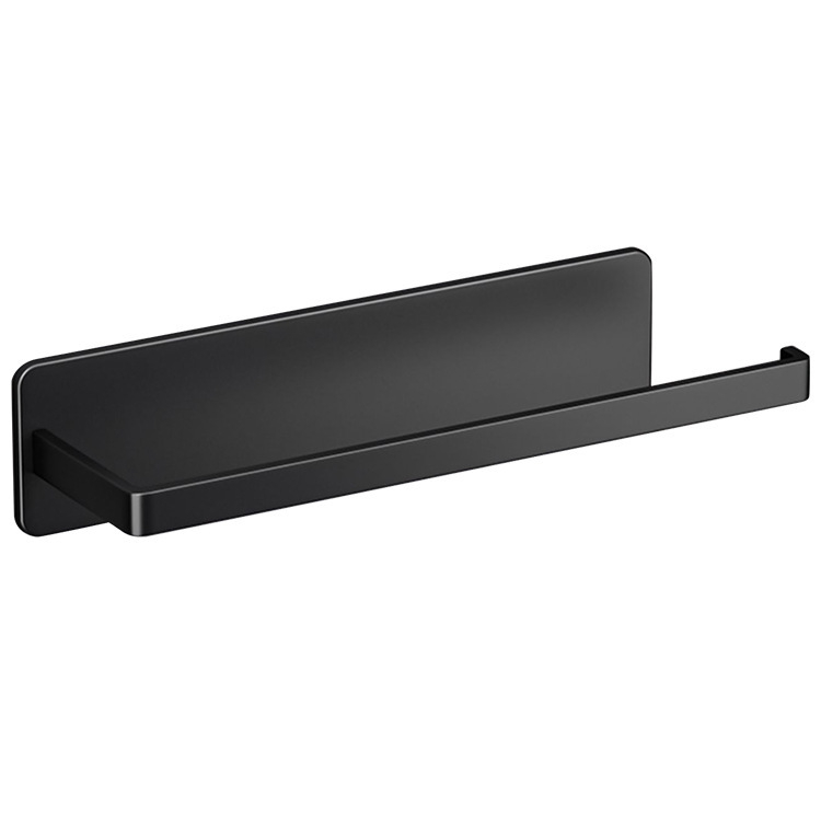 Suport Prosop Hartie Bucatarie 3 in 1 – Folie, Prosoape, Otel Inoxidabil Rezistent, Negru 26 cm, Montaj Pe Perete, Durabil si Eficient, Beatus® [2]