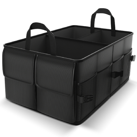 Auto & Mobilitate - Organizator pentru portbagaj auto cu spatiu mare de depozitare, Pliabil, Impermeabil, Buzunare multiple, Material Oxford, Beatus®, 56x40x26, Negru