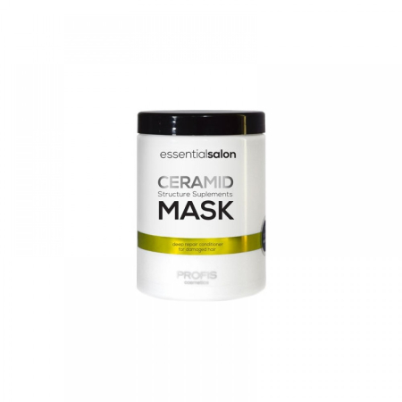 Masca par - Masca regeneranta pentru par gras, cu matreata, Ceramide si proteine de Matase, Ceramid Mask, Profis, 1000 ml