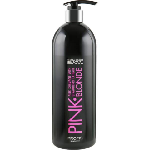 Sampon par - Sampon nuantator cu pigmenti roz, Pink Blonde, PROFIS, 1000 ml, recomandat parului blond si decolorat.