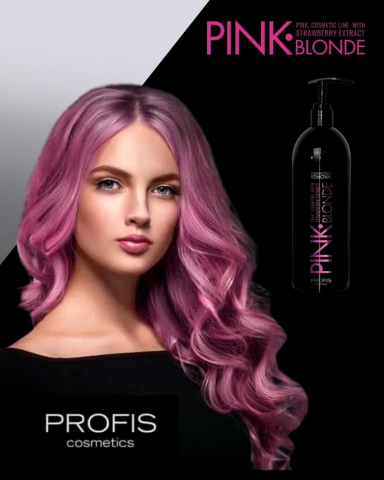 Sampon nuantator cu pigmenti roz, Pink Blonde, PROFIS, 1000 ml, recomandat parului blond si decolorat. [1]