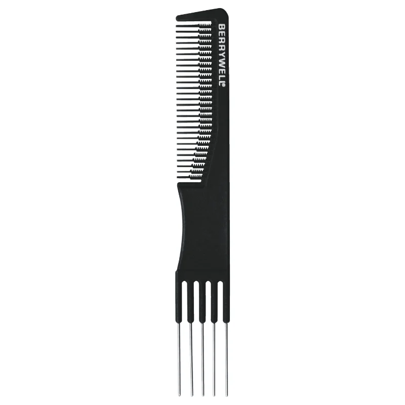 Accesorii coafura - Carbon Fork Comb, Pieptan Furculita - 19 cm