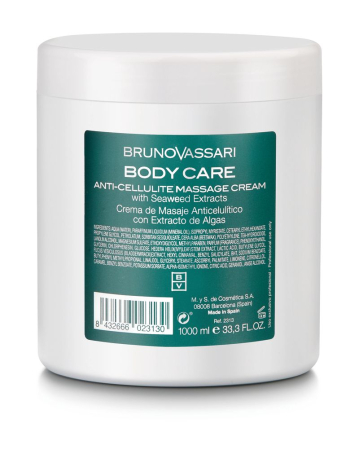 Cosmetice Corporale - Crema Pentru Masaj Anti-celulitica cu Extract de Alge Marine1000ml - Anti Cellulite Massage Cream - Bruno Vassari