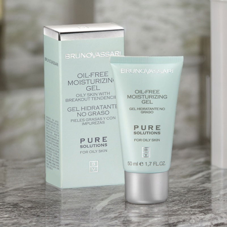Crema tratament pentru tenul gras 50ml - Oil Free Moisturizing Gel Pure Solution - Bruno Vassari [2]
