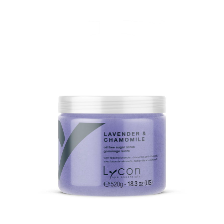 Pre & Post Epilare - Exfoliant din zahar fara ulei, Sugar scrub Relaxing Lavander and Chamomile - 520g