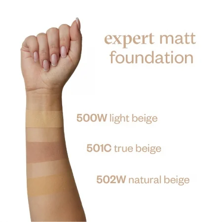 Fond de ten cu acoperire mare, Expert Matt Foundation, 500W Light Beige - 30ml [2]