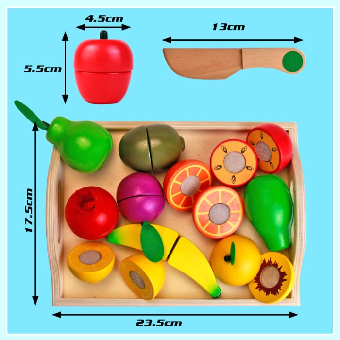 9 Fructe de feliat din lemn cu tavita si cutit [5]