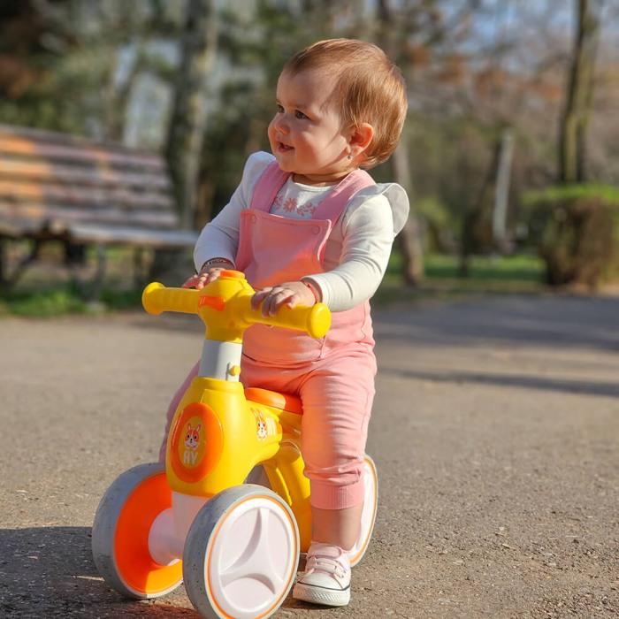 Bicicleta fara pedale cu lumini si sunete Galben [3]