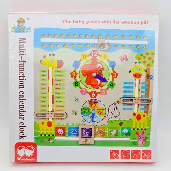 Calendar din lemn: anotimpuri, luni, zile, data si ora [2]