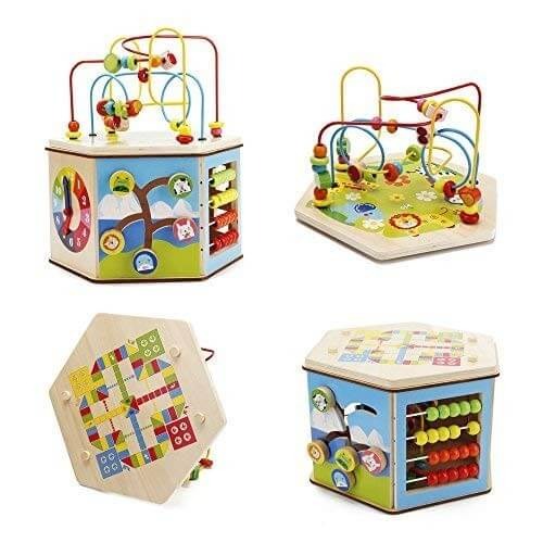 Centru de joaca din lemn cu 8 activitati educative [3]