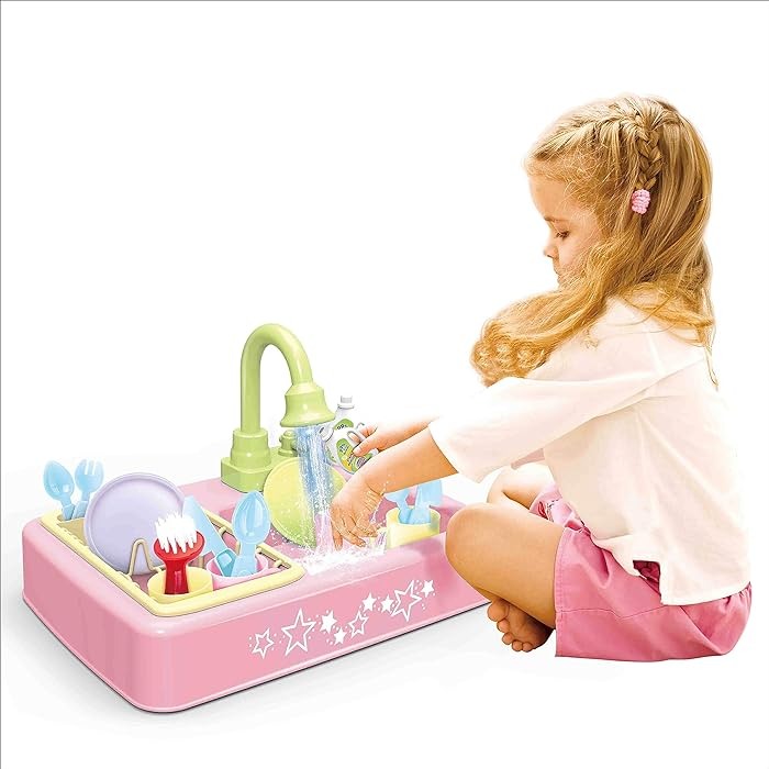 Chiuveta de jucarie, cu apa si uscator de vase, sunete si lumini [2]