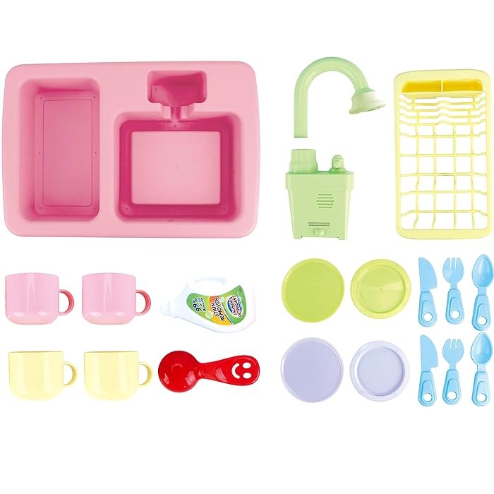 Chiuveta de jucarie, cu apa si uscator de vase, sunete si lumini [5]