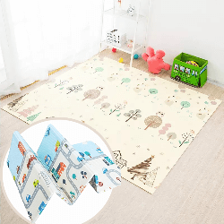 Covor pliabil pentru copii cu 2 fețe 180x200 cm Traseu/Peisaj [13]