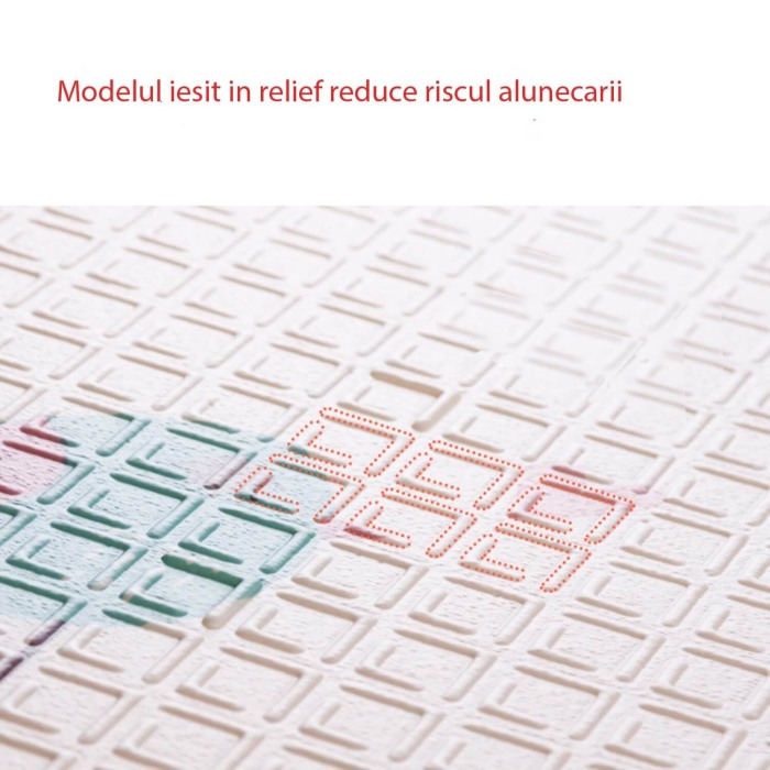 Covor pliabil pentru copii cu 2 fete Girafa si Trenulet 180 x 200 cm [11]