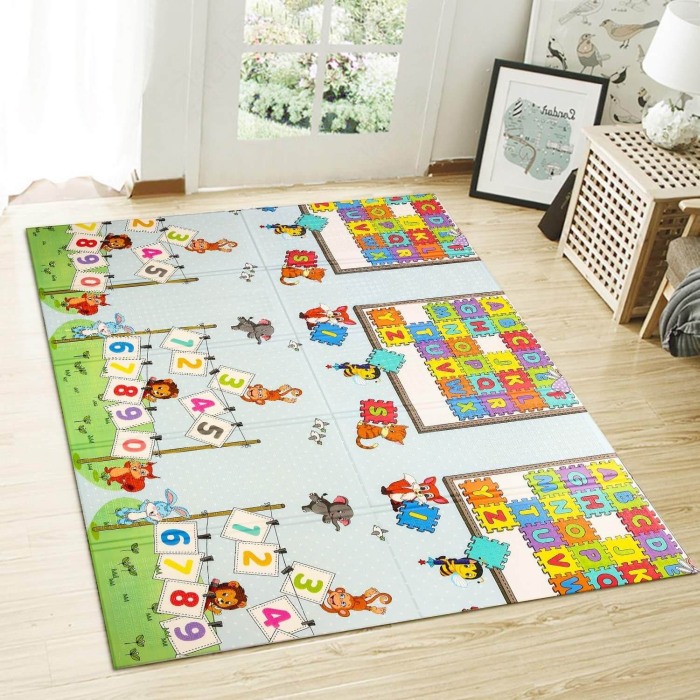Covor pliabil pentru copii cu 2 fețe Litere 200 x 150 cm [3]