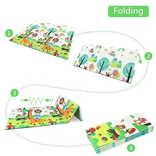 Covor pliabil pentru copii cu 2 fețe London 200 x 180 x 1 cm [11]