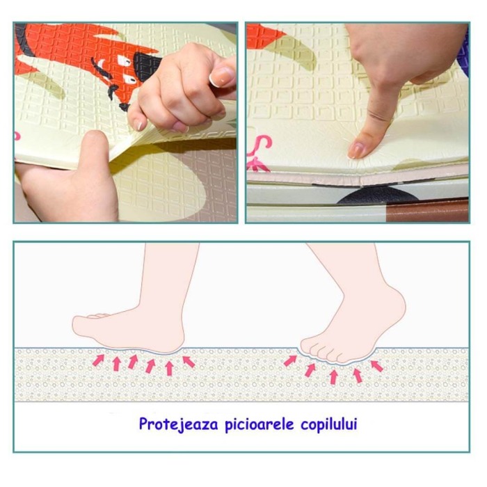 Covor pliabil pentru copii cu 2 fețe London 200 x 180 x 1 cm [6]