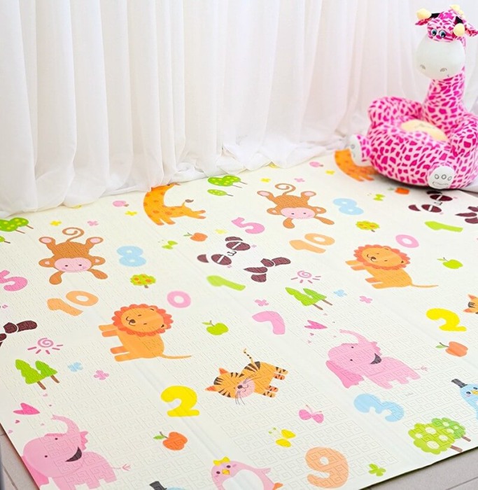 Covor pliabil pentru copii cu 2 fețe model Jungla 180x150 cm [2]