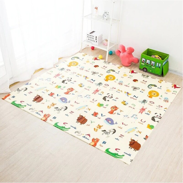 Covor pliabil pentru copii cu 2 fețe Model litere 180x150 CM [4]