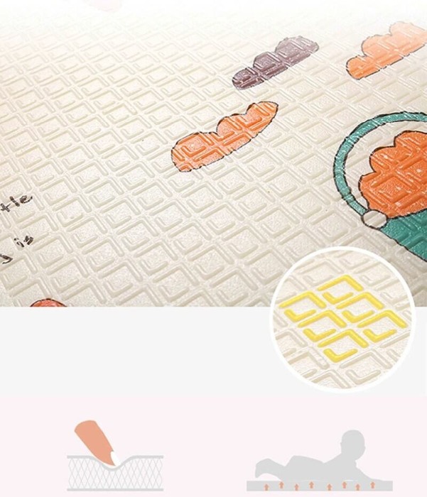 Covor pliabil pentru copii cu 2 fețe Model litere 180x195 CM [12]