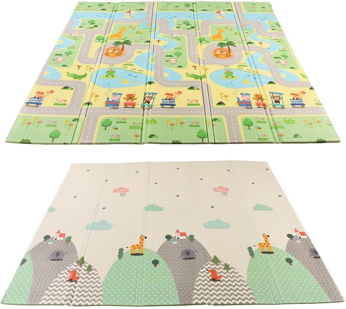 Covor pliabil pentru copii cu 2 fețe Traseu 200 x 150 cm [8]