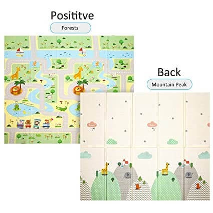 Covor pliabil pentru copii cu 2 fețe Traseu 200 x 150 cm [9]