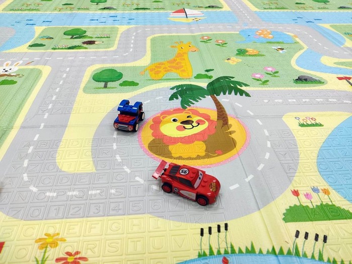 Covor pliabil pentru copii cu 2 fețe Traseu 200 x 150 cm [5]