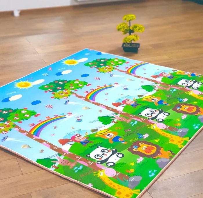 Covoras educativ cu doua fete: Litere si animale 2M [3]