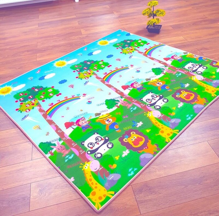 Covoras educativ cu doua fete: Litere si animale 2M [4]