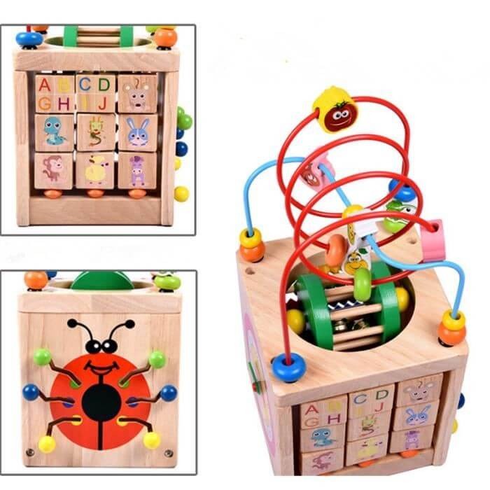 Cub din lemn cu multiple activitati Buburuza [2]