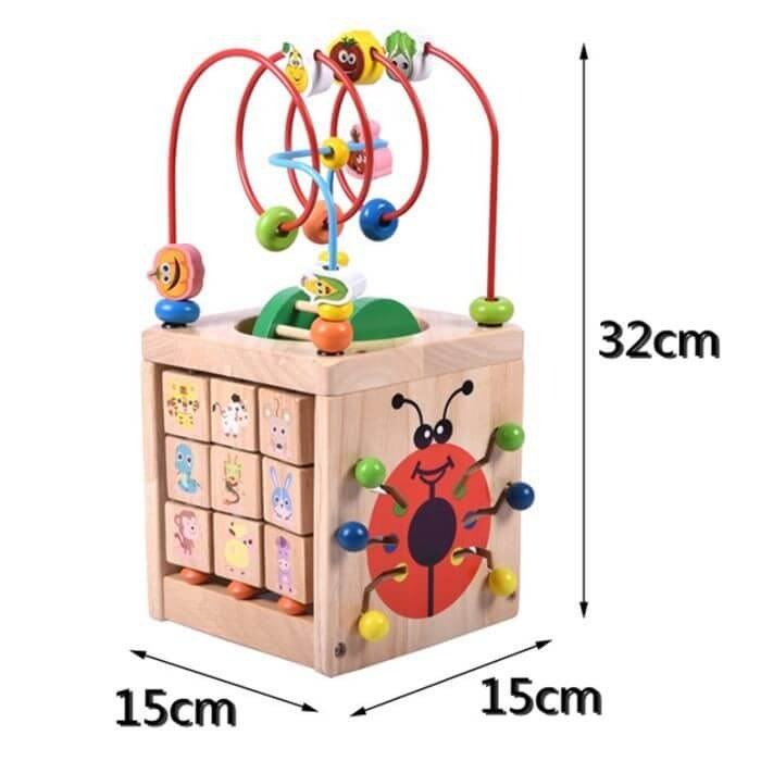 Cub din lemn cu multiple activitati Buburuza [9]
