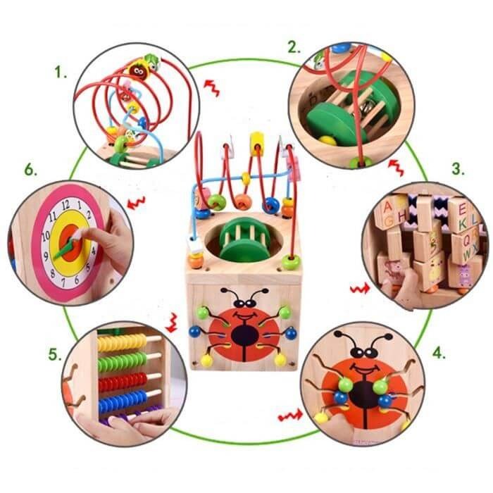 Cub din lemn cu multiple activitati Buburuza [8]