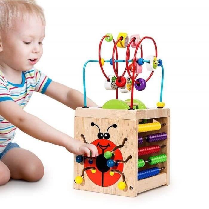 Cub din lemn cu multiple activitati Buburuza [5]