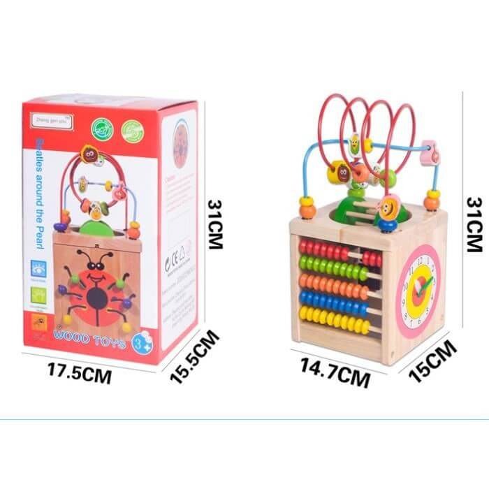 Cub din lemn cu multiple activitati Buburuza [3]