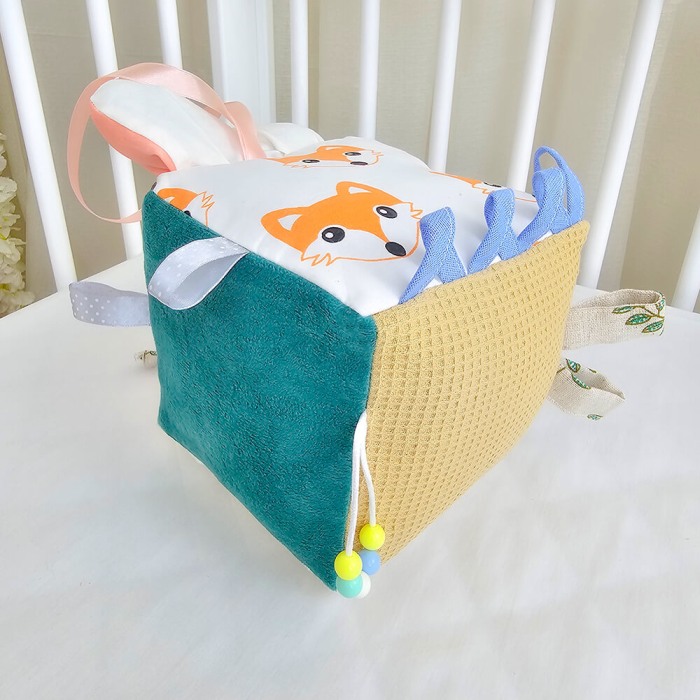 Cub textil pentru bebelusi, cu activitati, Forest [5]