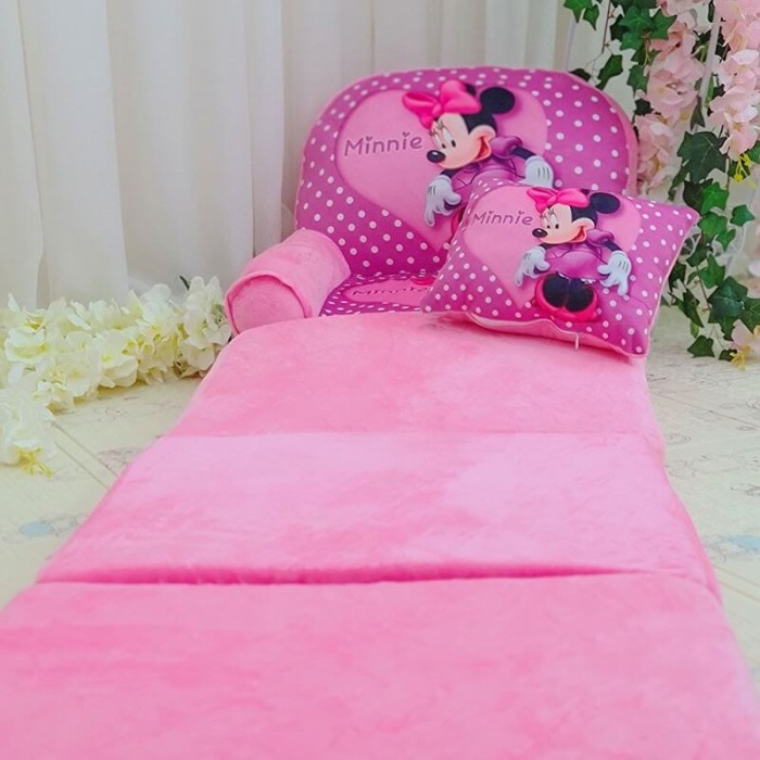 Fotoliu extensibil Minnie Mouse 3 placi Roz [3]