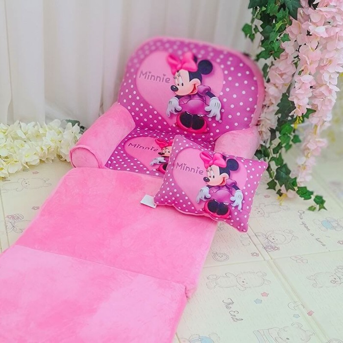 Fotoliu extensibil Minnie Mouse 3 placi Roz [2]