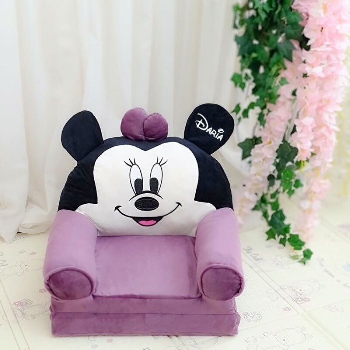 Fotoliu extensibil Minnie Mouse mov, personalizat cu nume [2]